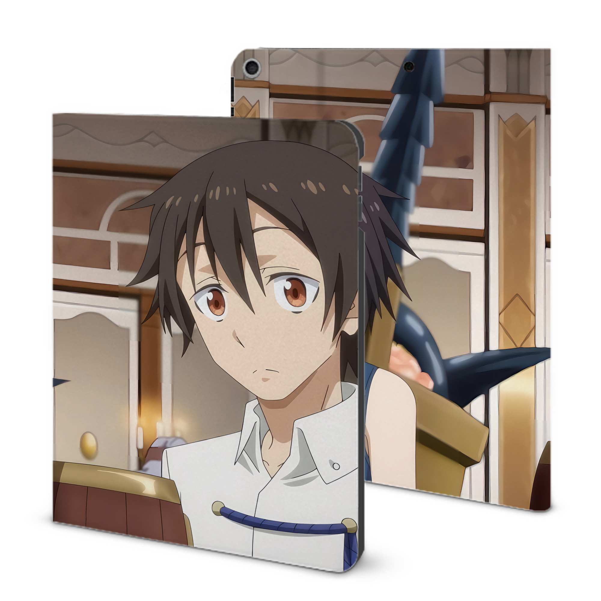 （画像用） 転スラ Regarding Reincarnated to Slime IPad ケース ブック型 PUレザー TPU 耐衝撃 軽量 薄型 ペン収納なし 全面保護 IPad 各モデル対応